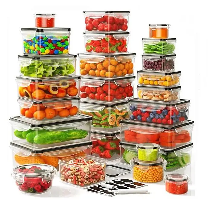 Meal Prep Kitchen - Juego de 40/42/50/52/62 recipientes grandes herméticos