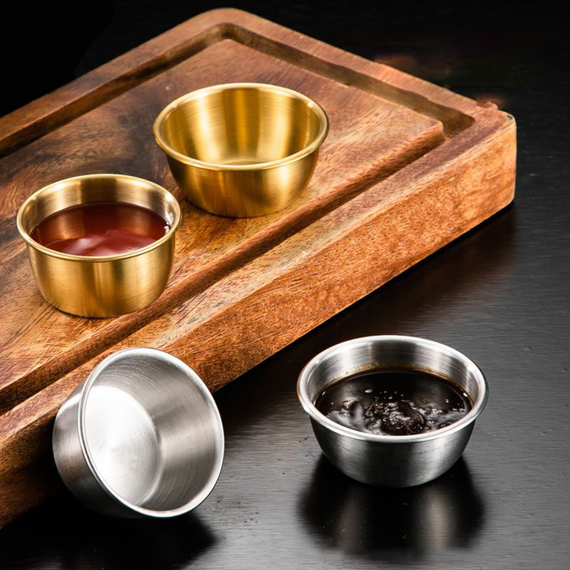 △   Plato Pequeño de Acero Ino - Sauce Dipping Cup reseña y precio