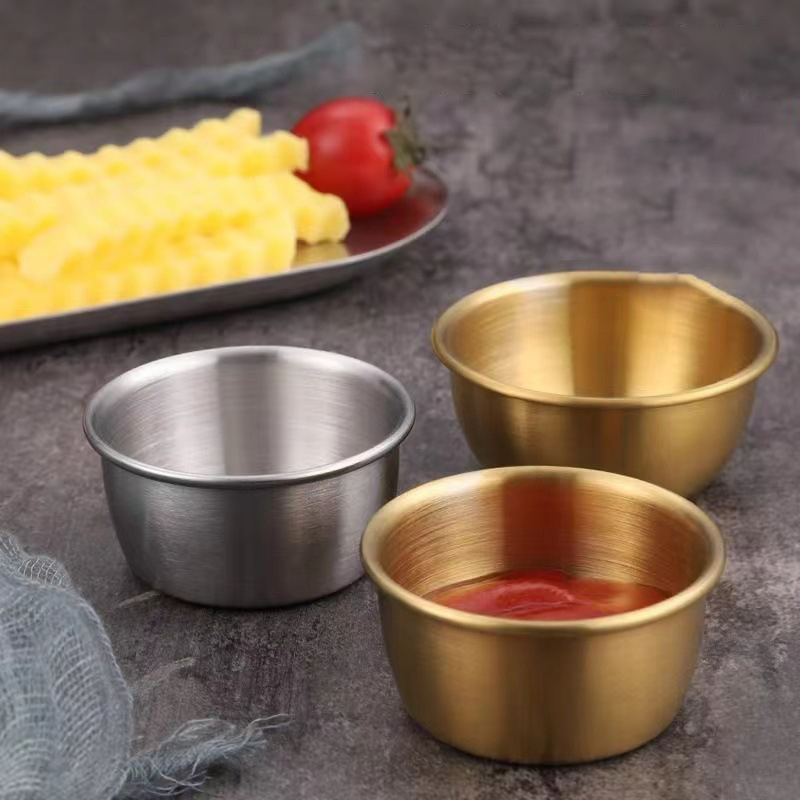 △   Plato Pequeño de Acero Ino - Sauce Dipping Cup reseña y precio