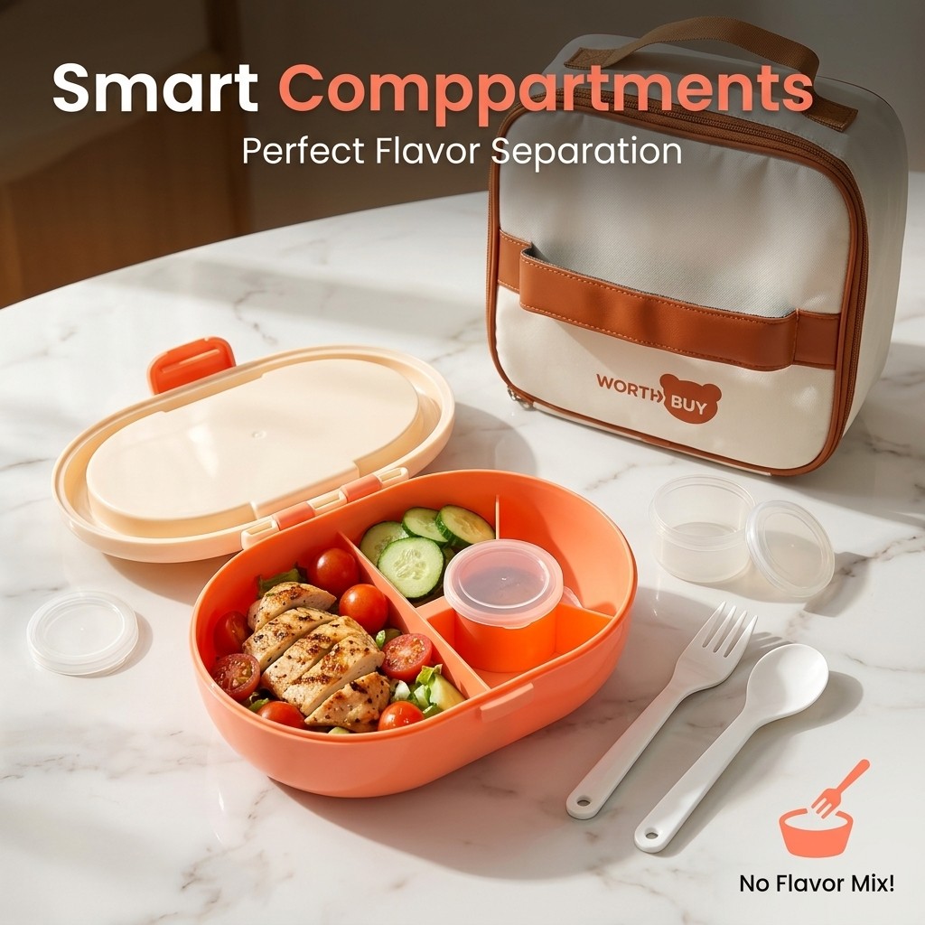Lonchera Bento de Plástico a P - Meal Prep Or Prep Meal reseña y precio
