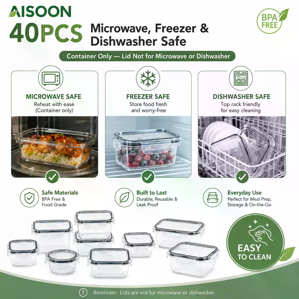 Juego de 40 Recipientes de Alm - Meal Prep Bowl reseña y precio