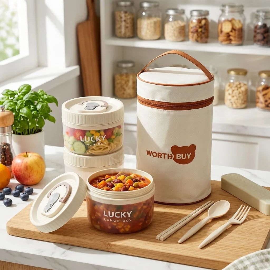 Lonchera Bento de Plástico Apt - Meal Prep Or Prep Meal reseña y precio