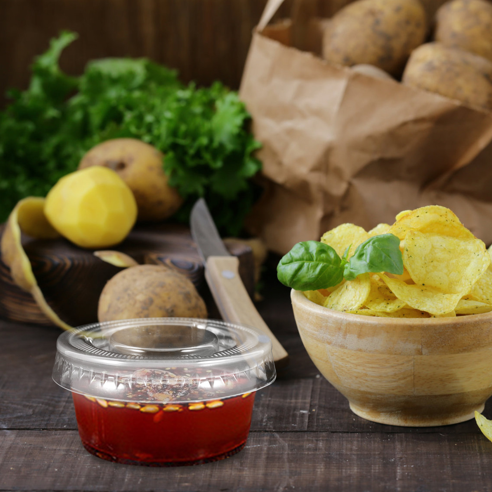 100 Unidades de Recipientes pa - Sauce Dipping Cup reseña y precio