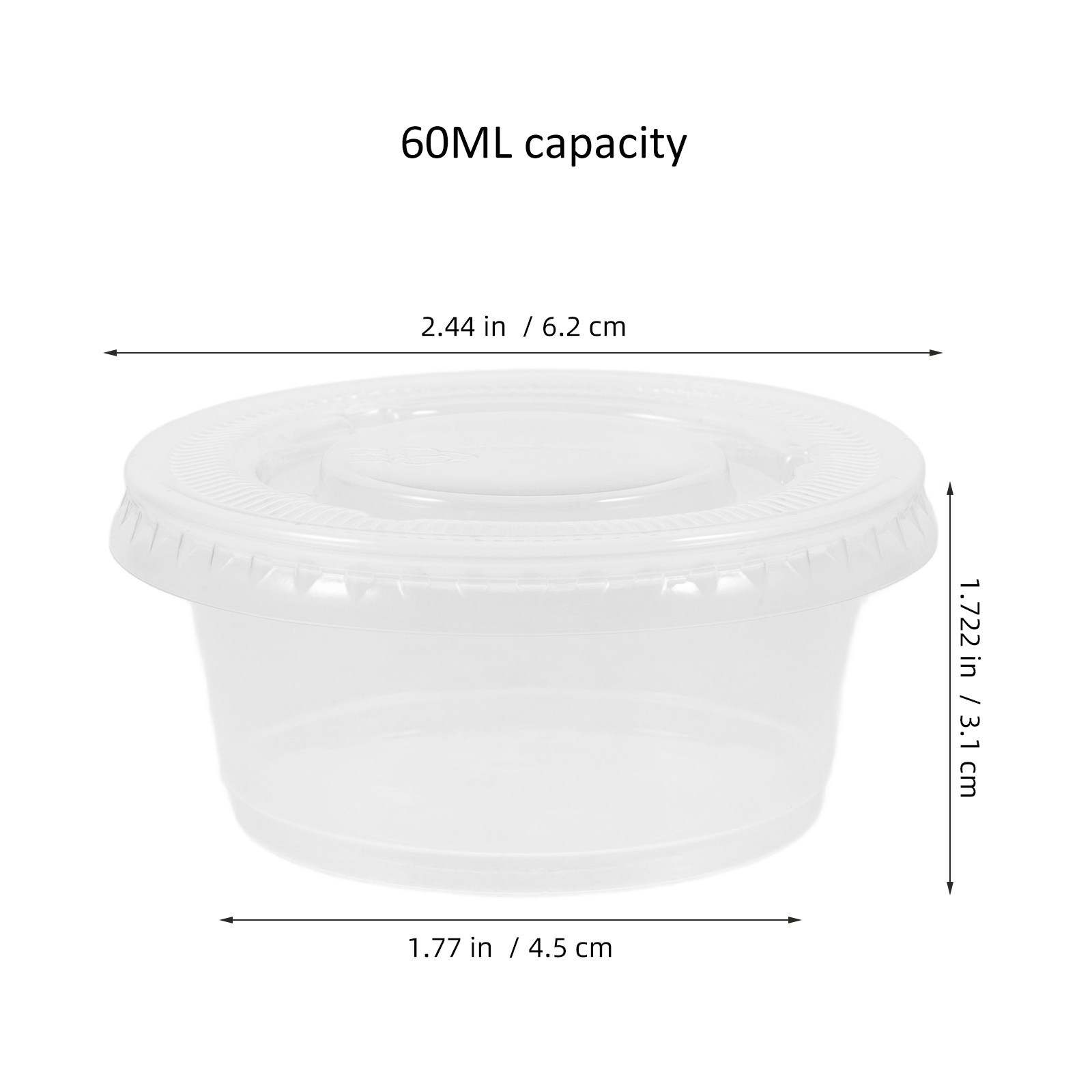 100 Unidades de Recipientes pa - Sauce Dipping Cup reseña y precio
